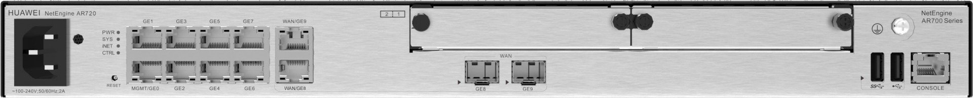 02354GBG-001 Router HUAWEI AR720 8 Puertos 2 Puertos SIC 9 Mpps to 25 Mpps - Imagen 1