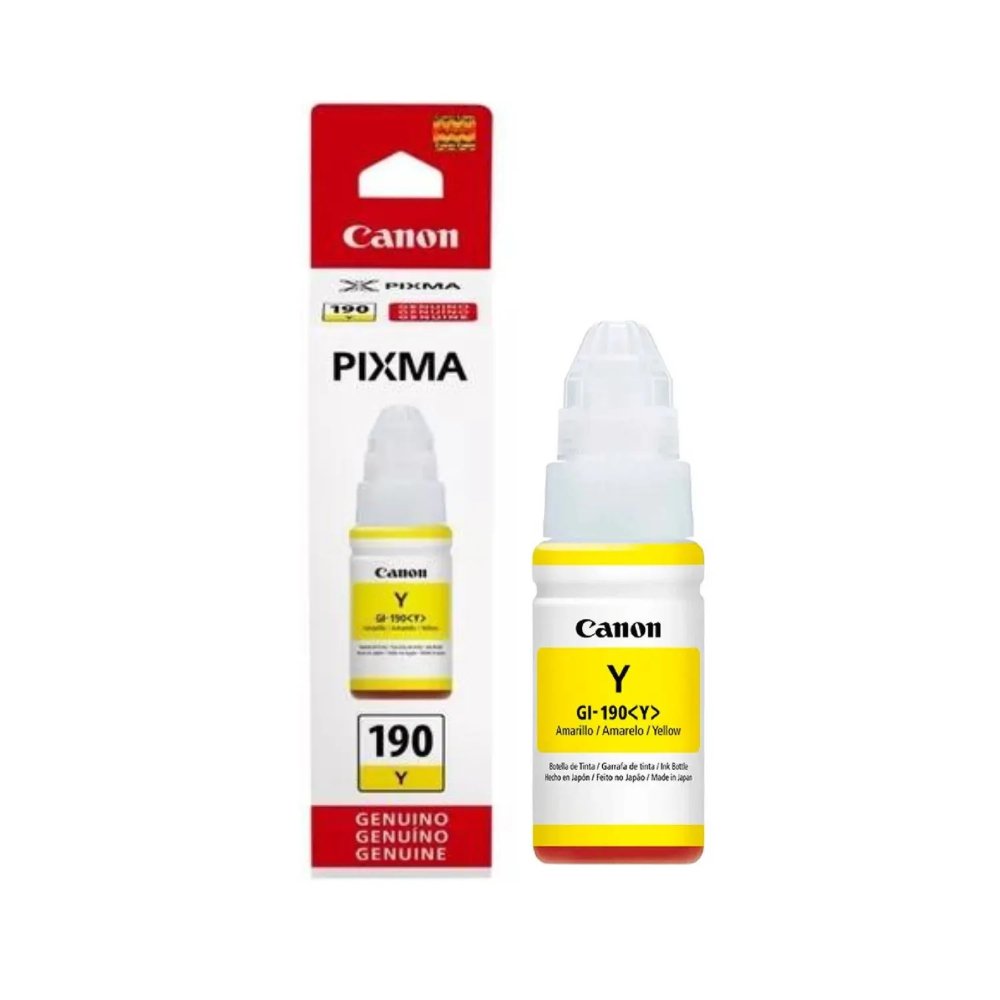 0670C001AC BOTELLA DE TINTA CANON GI-190 YELLOW (7.000 PAG) - Imagen 1