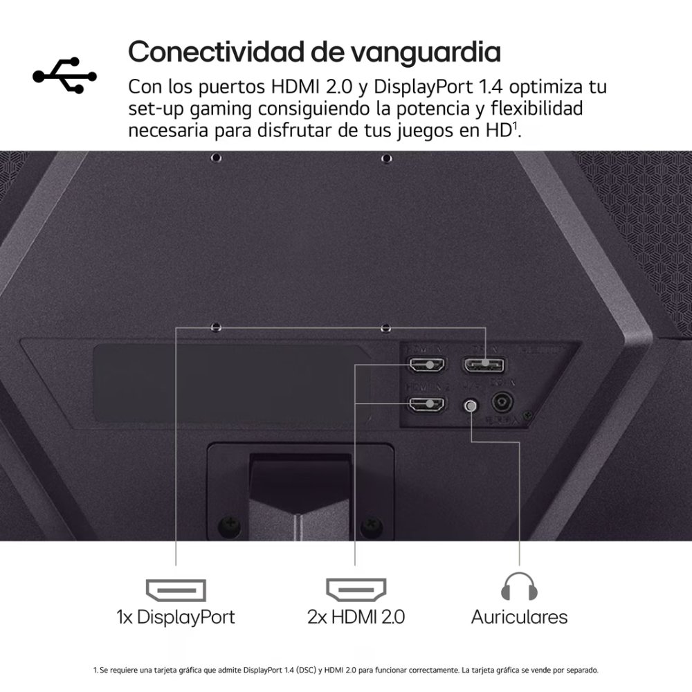 24GS50F-B_1 Monitor LG Gaming UltraGear 24GS50F-B FULL HD 1920 x 1080 - Imagen 2