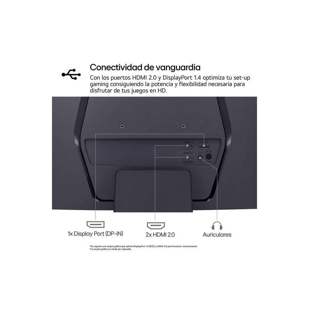 27GS60QC-B_1 Monitor Gamer UltraGear 27 QHD 2560 x 1440 Curvo - Imagen 2
