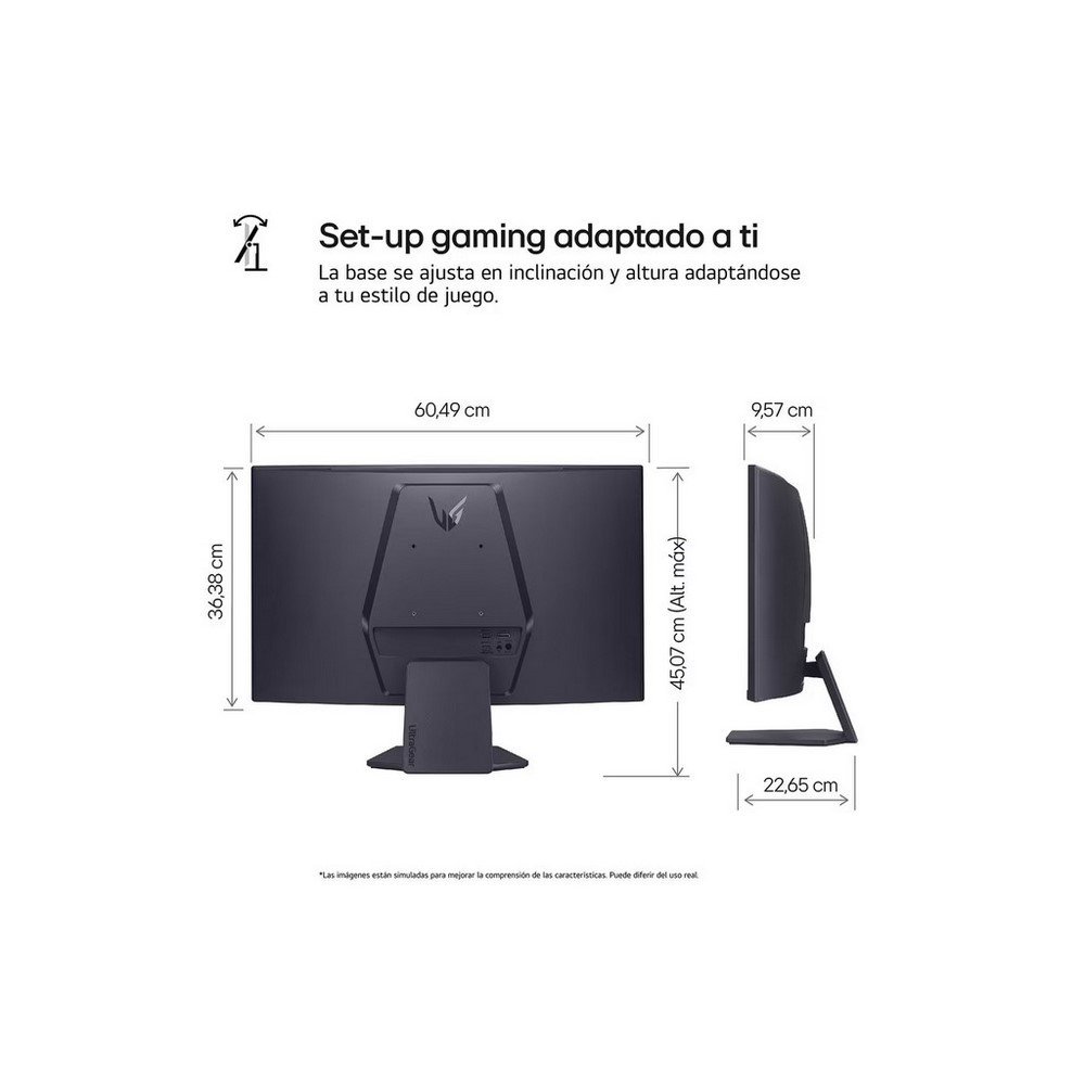 27GS60QC-B_2 Monitor Gamer UltraGear 27 QHD 2560 x 1440 Curvo - Imagen 3