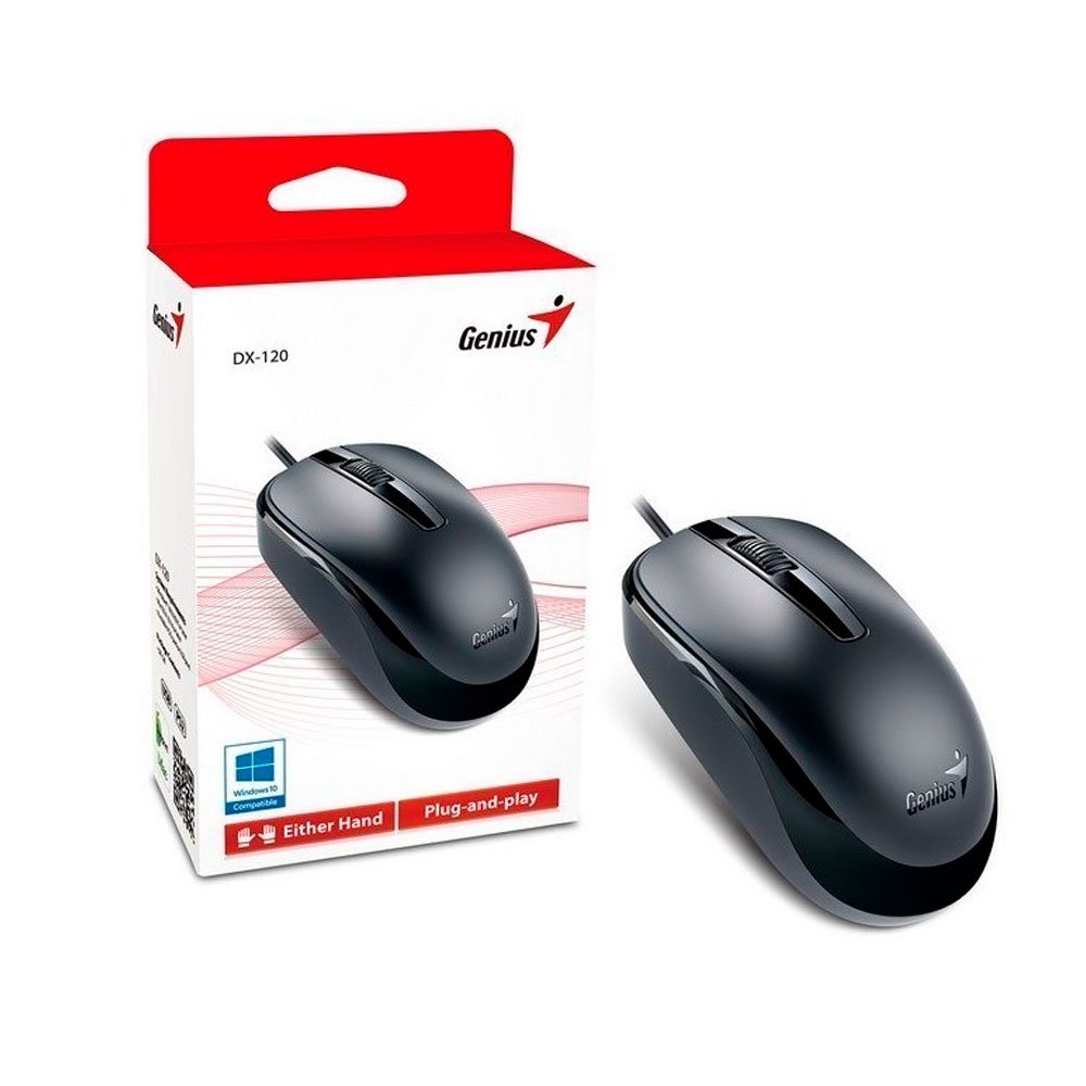 31010105100_2 Mouse GENIUS DX-120 USB Alambrico COLOR Negro - Imagen 3