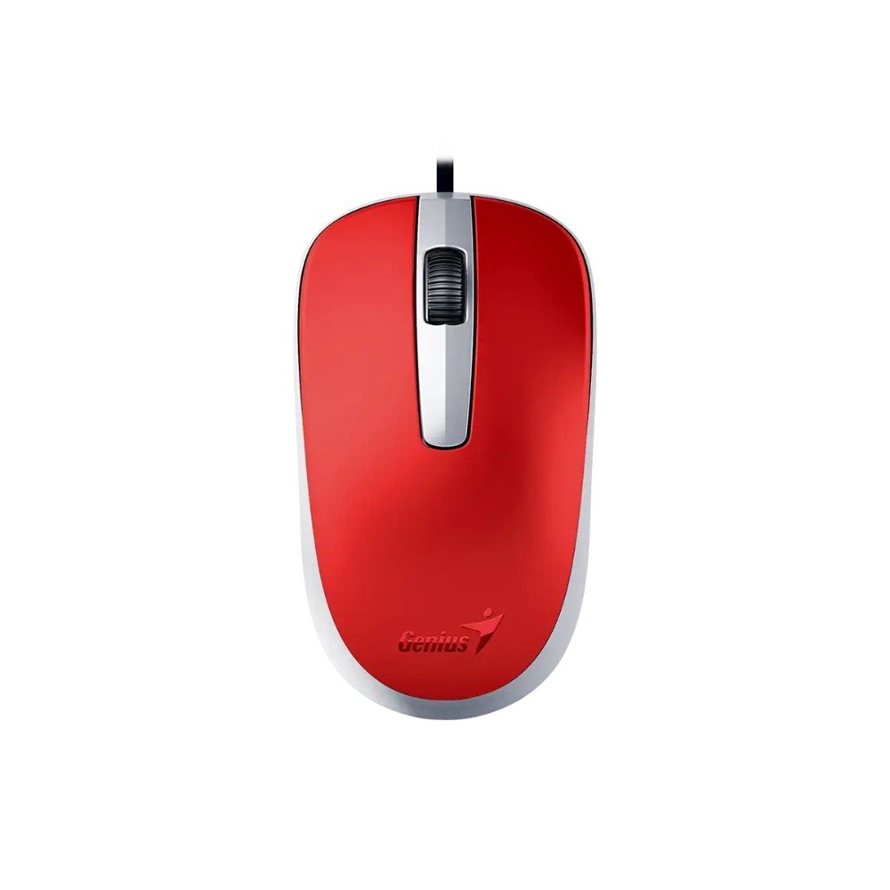 31010105104-2 Mouse GENIUS Alámbrico Usb Dx-120 Rojo - Imagen 1