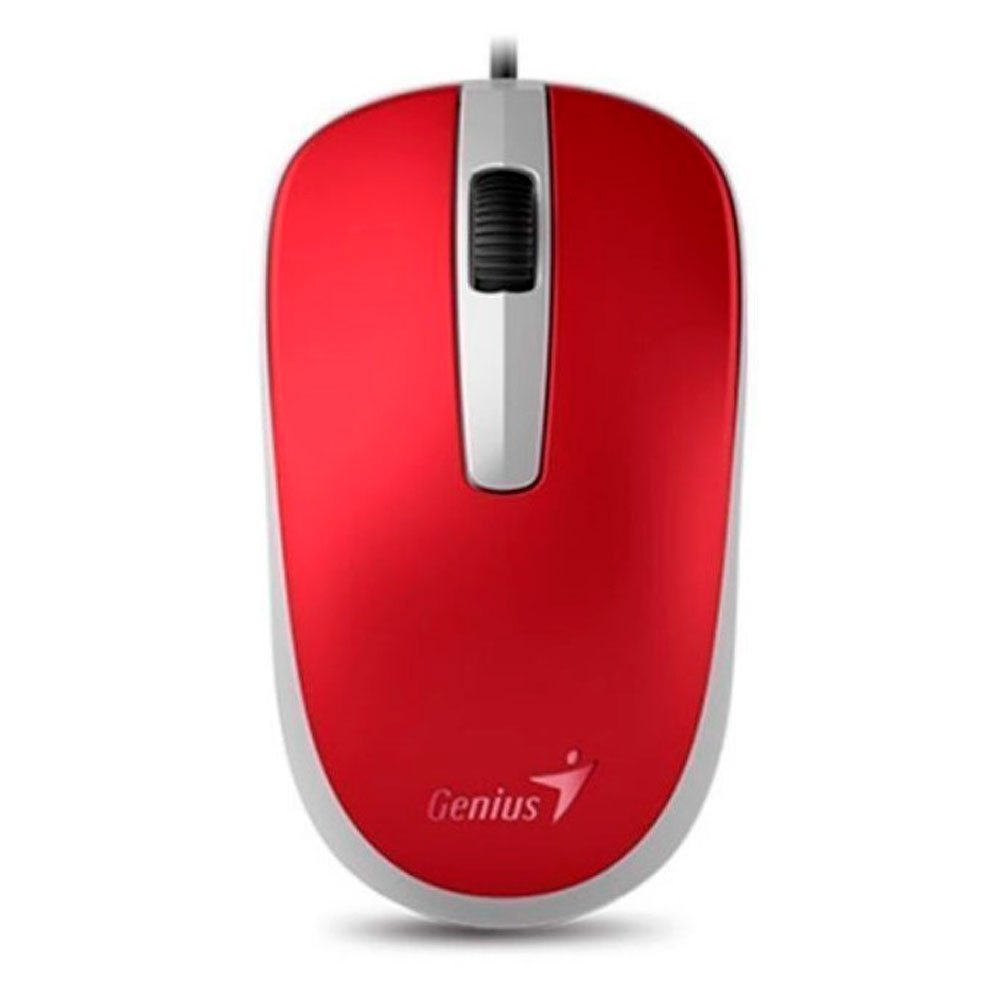 31010105104 Mouse GENIUS Alámbrico Usb Dx-120 Rojo - Imagen 1