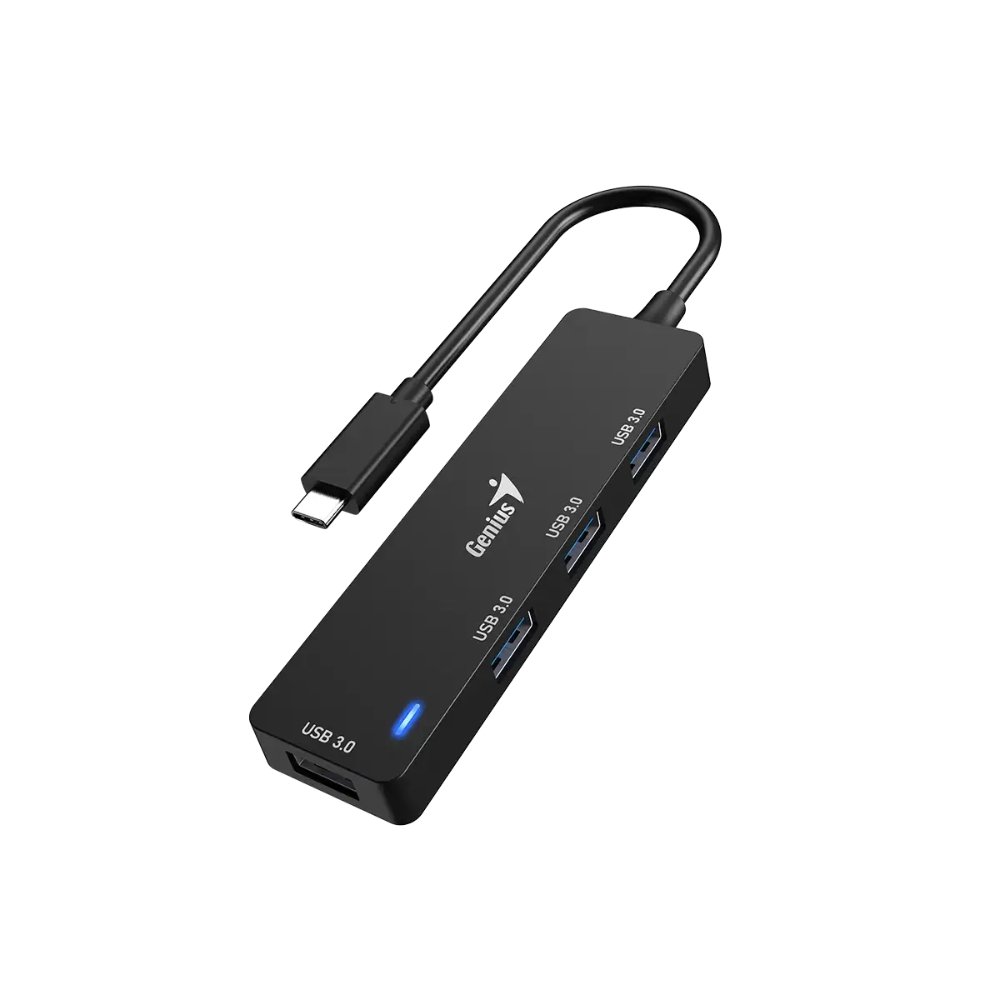 31240002400 HUB USB-C GENIUS DE 4 PUERTOS BLACK - Imagen 1