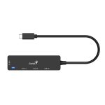 HUB USB-C GENIUS DE 4 PUERTOS BLACK - Imagen 4