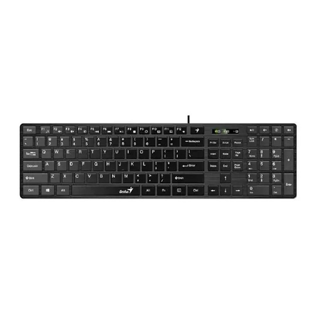 31310017401 Teclado GENIUS Slimstar 126 QWERTY Numérico COLOR Negro - Imagen 1