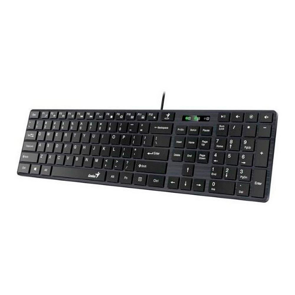31310017401_1 Teclado GENIUS Slimstar 126 QWERTY Numérico COLOR Negro - Imagen 2