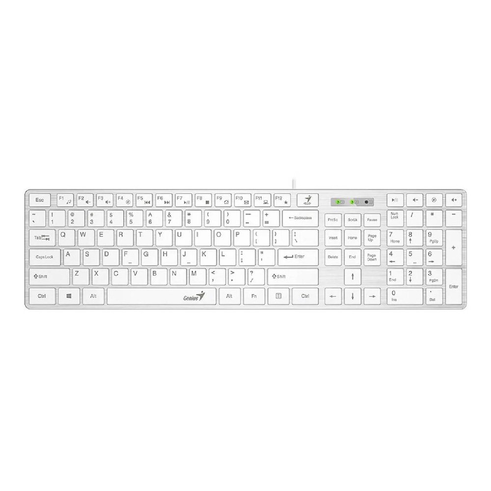 31310017409 Teclado GENIUS slimStar 126,SP,USB,WHITE - Imagen 1