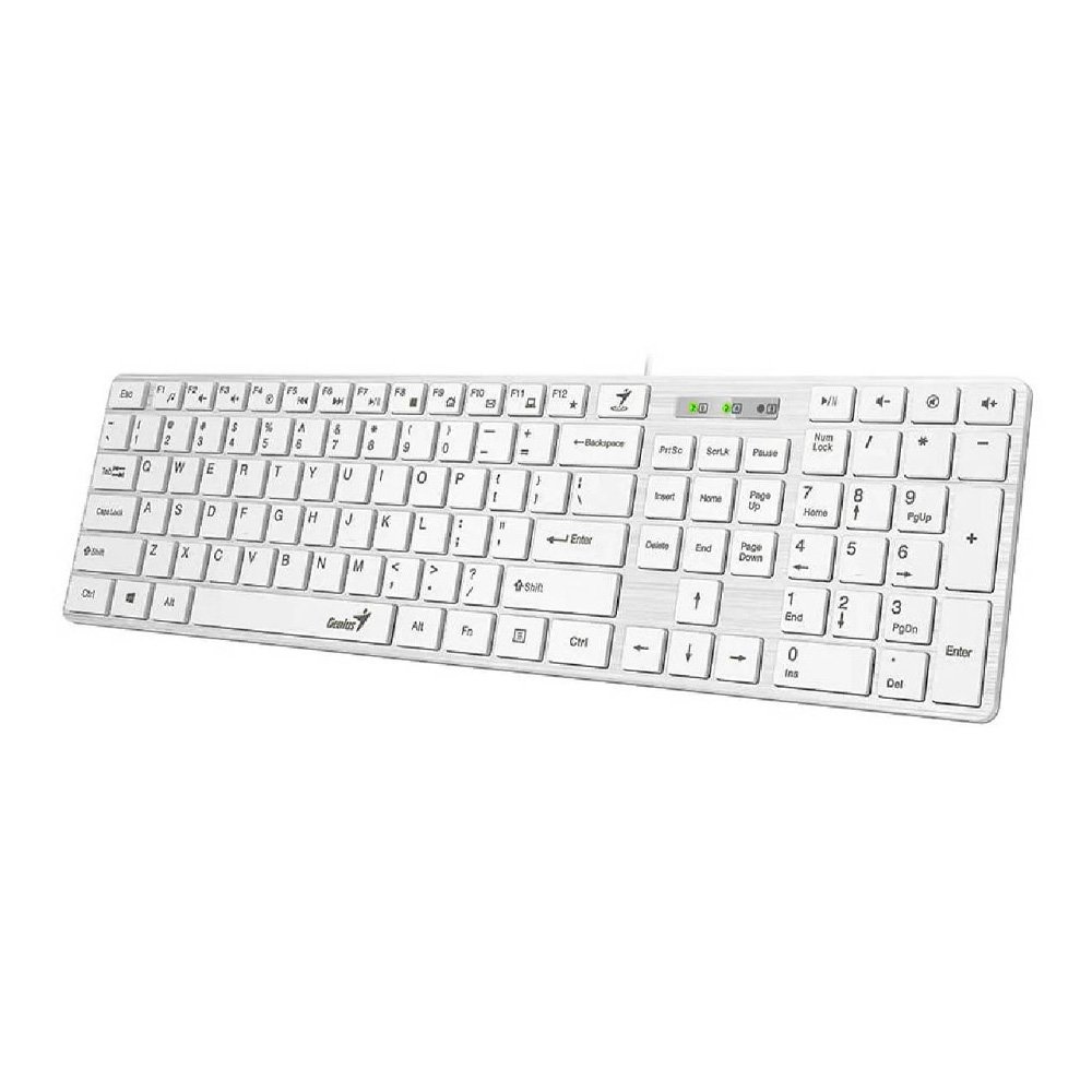 31310017409_1 Teclado GENIUS slimStar 126,SP,USB,WHITE - Imagen 2
