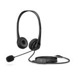 Diadema HP G2 USB On-Ear Negra conexión USB,Micrófono flexible con sistema de bloqueo ruido de fondo,Práctico sistema. Control de volumen y silencio en el cable,Liviana y practica de fácil y rápida conexión,Compatible con sistemas Windows, macOS, Chrome OS,Disfruta de la garantía directa con HP por 12 meses. - Imagen 3