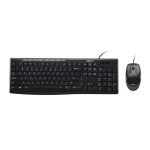COMBO TECLADO/MOUSE MK200 Logitech Español Alámbrico USB Alámbrico Compatible Win Antiderrames Letras No Se Borran Garantía 3Años-NEGRO
