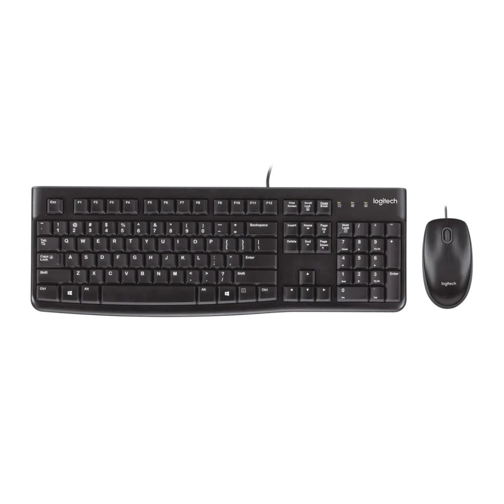 920-004428 Combo LOGITECH Teclado + Mouse MK120 COLOR Negro - Imagen 1