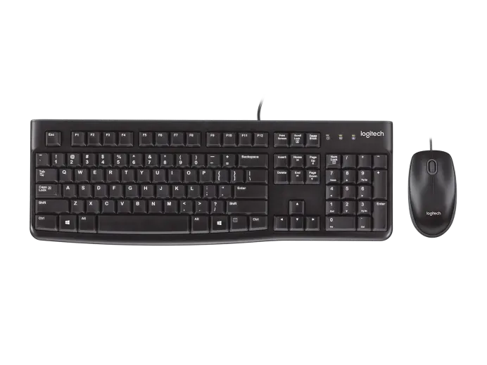 920-004428 Combo LOGITECH Teclado + Mouse MK120 COLOR Negro - Imagen 1