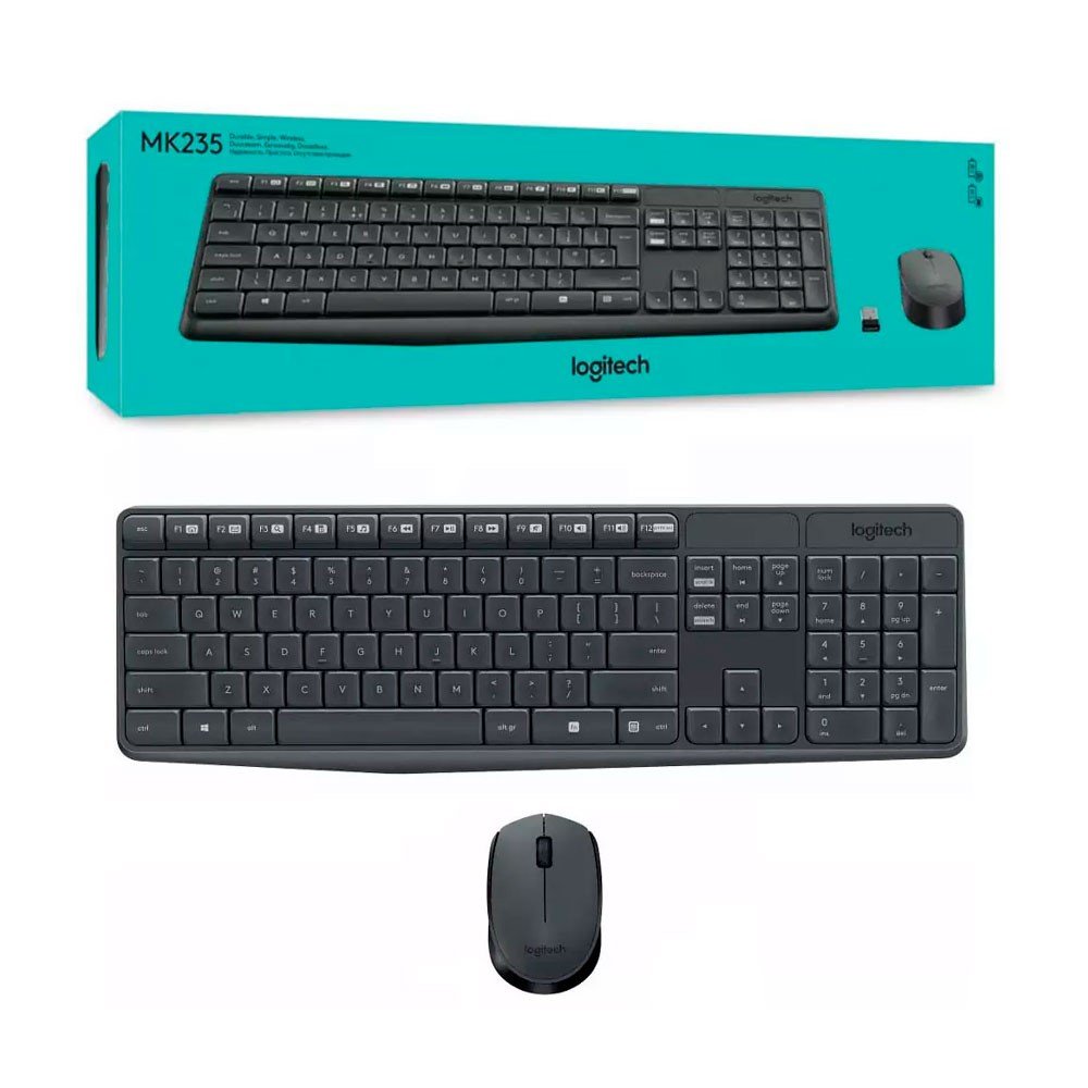 920-007901 Combo Teclado/Mouse MK235 Logitech Gris - Imagen 1