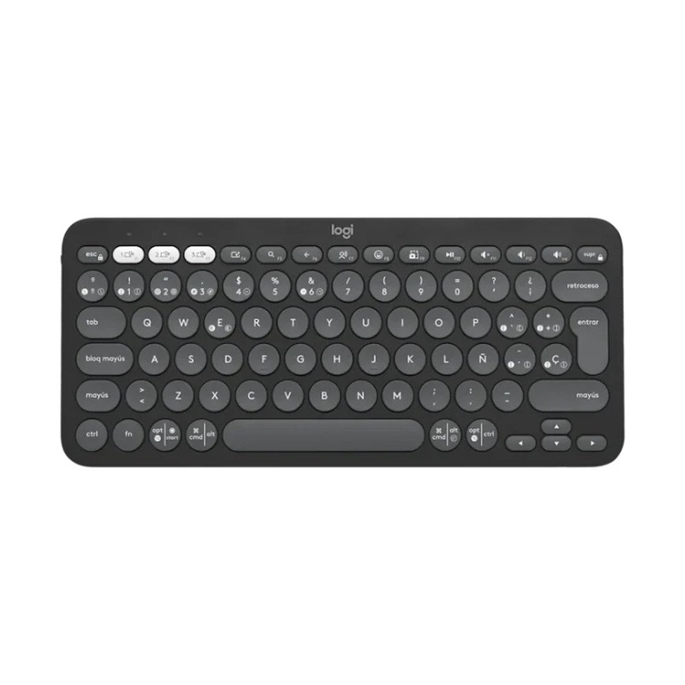 920-011783 Teclado Inalámbrico Logitech Pebble Keys 2 K380s Color Grafito - Imagen 1