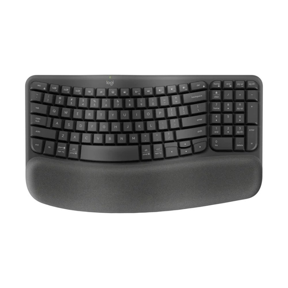 920-012278 Teclado Inalámbrico Ergonómico Logitech Wave Keys Color Grafito - Imagen 1