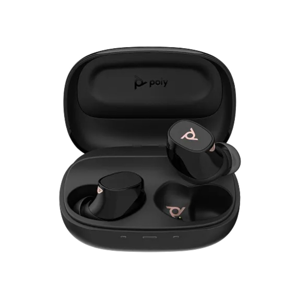 946C3AAABA Poly Voyager Free 20 Black Earbuds +Basic Charge Case - Imagen 1