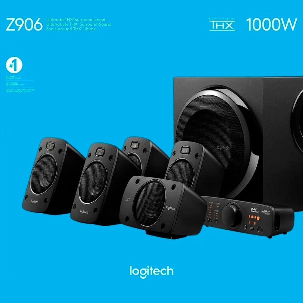 980-000467 Parlante LOGITECH Z906 1000watts COLOR Negro - Imagen 1