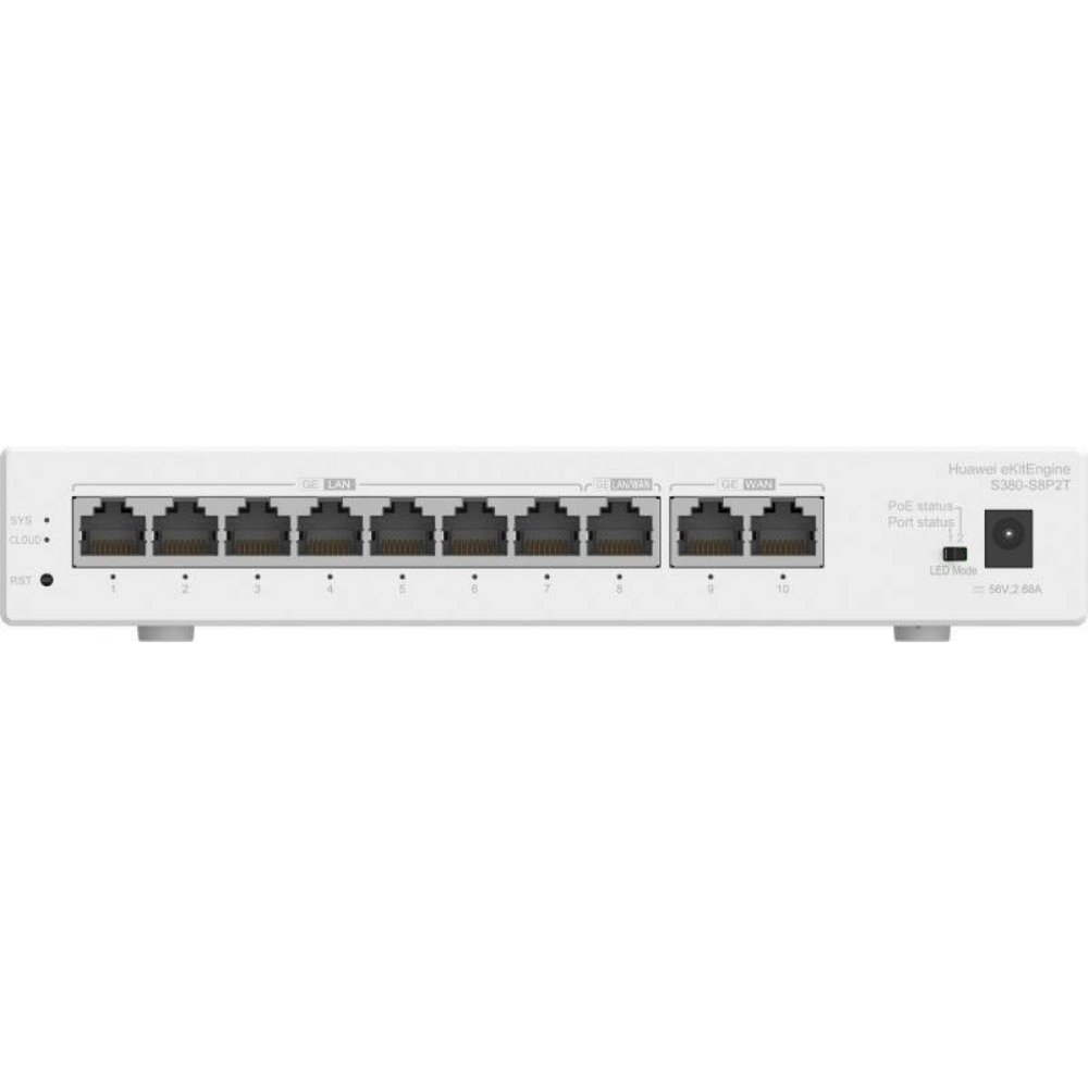 98012180_1 Gateway HUAWEI 2*GE WAN, 8*GE LAN(PoE+, 124W), up to 350 users,forwarding performance 2Gbps 2 años de garantia - Imagen 2