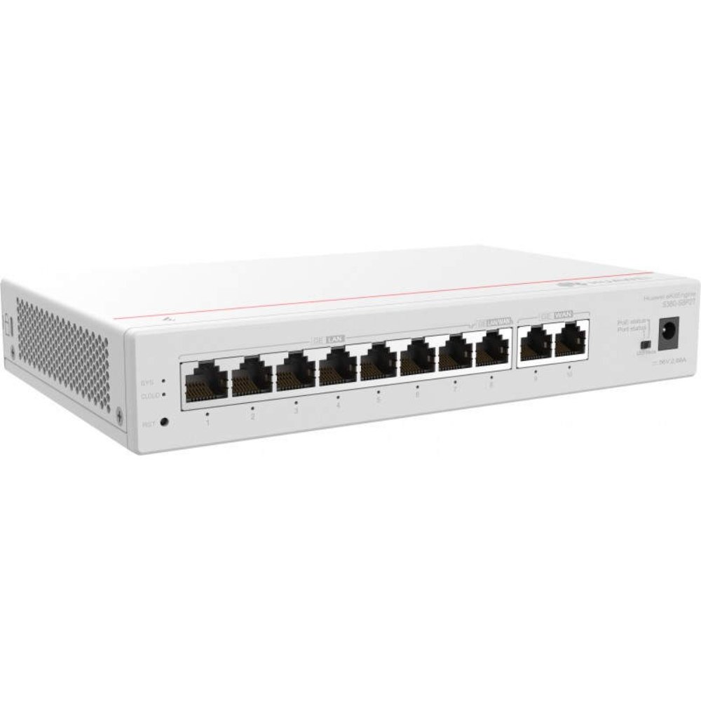 98012180_2 Gateway HUAWEI 2*GE WAN, 8*GE LAN(PoE+, 124W), up to 350 users,forwarding performance 2Gbps 2 años de garantia - Imagen 3