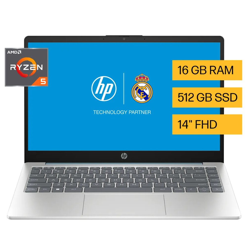 A47BJLAABM_2 Portátil HP 14-em0021la/AMD Ryzen™ 5 7520U 4,3 GHz/16GB LPDDR5/512GB SSD/14 FHD/Windows 11 Home - Imagen 3