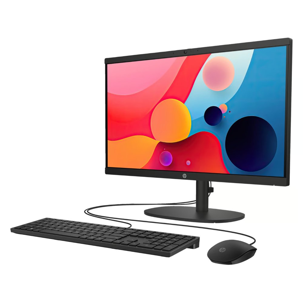 A82XVLAABM_2 HP AIO 22-dg0011la INTEL PROCESSOR N100 (ALDER LAKE-N) RAM 8GB (1x8GB) DDR5 4800 NECC/SSD 256G 2280 PCIe NVMe Value/Non-Touch/21.5 FHD Antiglare VA/UMA/Jet Black no card reader - HD Camera/FREEDOS - Imagen 3