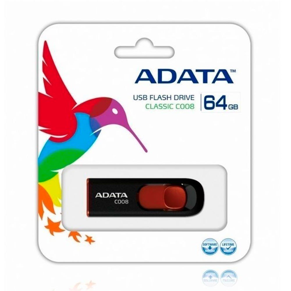 AC008-64G-RKD ADATA Memoria USB 2.0 64GB Retractil COLOR Negra - Imagen 1