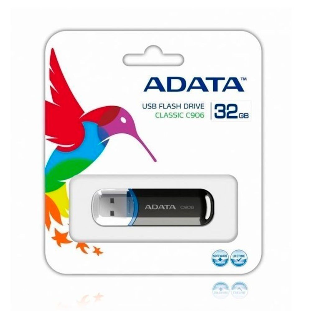 AC906-32G-RBK Memoria ADATA USB 2.0 32GB COLOR Negra - Imagen 1