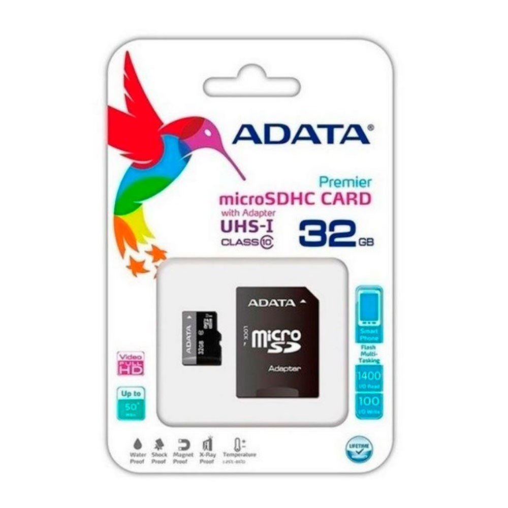 AUSDH32GUICL10-RA1 Memoria Micro SD Adata con Adaptador SD Class 10UHS 32GB - Imagen 1