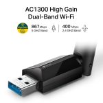 Adaptador TPLINK USB Wi-Fi de doble banda de alta ganancia AC1300 - Imagen 2