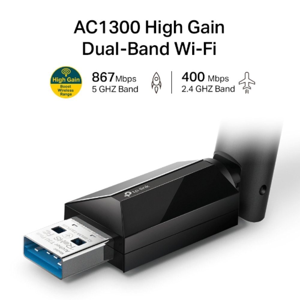 Archer20T3U20Plus_1 Adaptador TPLINK USB Wi-Fi de doble banda de alta ganancia AC1300 - Imagen 2