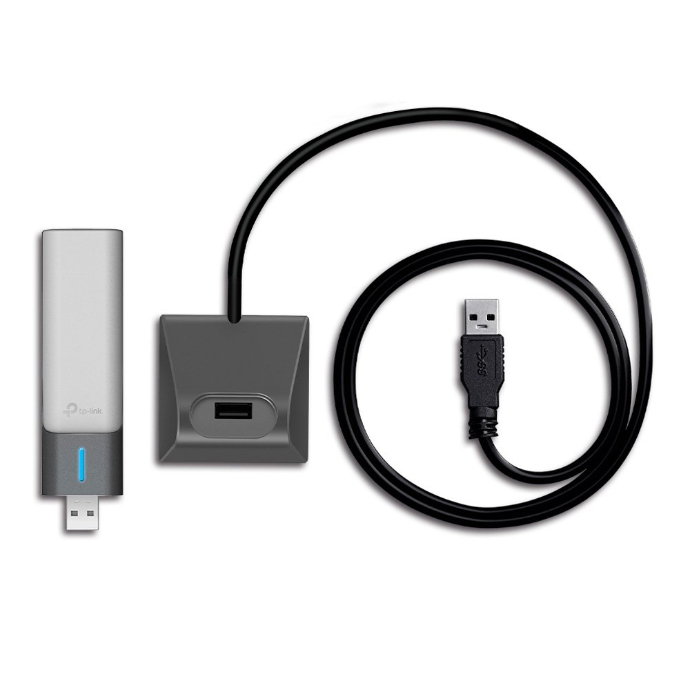 Archer20TX20UH Adaptador de red TPLINK AX1800 High Gain Dual Band Wi-Fi 6 USB Adapter SPEED: 1201 Mbps at 5 GHz + 574 Mbps at 2.4 GHz SPEC: High Gain External Antennas, USB 3.0, Cradle with Extension Cable FEATURE: MU-MIMO, OFDMA, WPA3 - Imagen 1