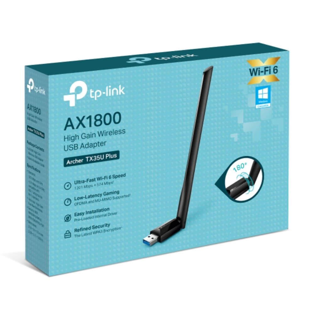 Archer20TX35U20Plus_2 Adaptador TPLINK USB Wi-Fi 6 de doble banda de alta ganancia AX1800 - Imagen 3