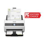 Escáner Epson WorkForce DS-870 vertical/Pantalla LCD/velocidad: 300dpi 65 ppm/130 ipm (Dúplex) /ADF hasta 80 paginas/ciclo diario hasta 7,000 paginas/USB3