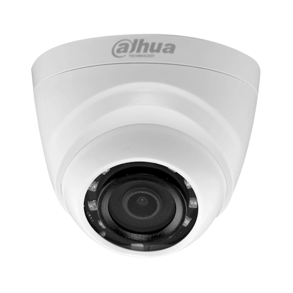 DH-HAC-HDW1200RN-2.8MM Camara Dahua Domo,2MP, Lente fijo 2,8mm, 4en1 (CVI/TVI/AHD/CVBS), Plastico, IR20m, 12VDC. - Imagen 1