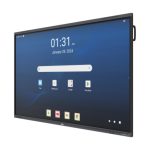 Pantalla interactiva inteligente Dahua UHD Lite de 86'', Android 13, certificación EDLA, Google Store, procesador de cuatro núcleos A76 y A55, 8 GB + 128 GB, 2 x 8 W + 2 x 18 W, NFC; seguimiento de voz + encuadre automático. Cámara de 48 MP + 8 micrófonos (Alcance: 12 m). Carga tipo C de 65 W + 15 W + BYOM.