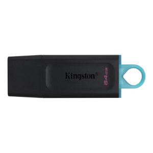 Memoria USB KINGSTON 64GB 3.2 Gen 1 DataTraveler Exodia COLOR Negro O Verde Azulado