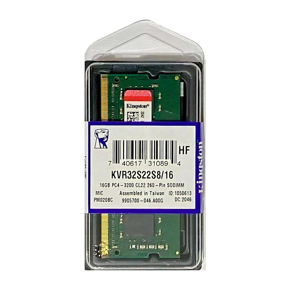 KVR32S22S816-1 Memoria ram kingston para portatil 16GB DDR4 3200MHz - Imagen 1