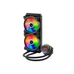 XPG LEVANTE II 240, Negro, diseño de Espejo Infinito, Velocidad: 800-2000 RPM, Ruido: 29dBA, Flujo de Aire: 58 CFM, TDP 270W a 82?, Rodamiento Hidráulico, Socket: Intel (LGA 1851/1700/1200/115x), AMD (AM5/AM4/AM3), 5 Años de Garantía - Imagen 3
