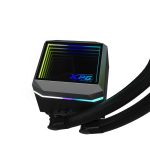 XPG LEVANTE II 360, Negro, diseño de Espejo Infinito, Velocidad: 800-2000 RPM, Ruido: 29.33 dBA, Flujo de aire: 58.91 CFM, TDP 300W a 84? y 340W a 95?, Rodamiento Hidráulico, Zócalo: Intel (LGA 1851/1700/1200/115x), AMD (AM5/AM4), Garantía de 5 Años - Imagen 4