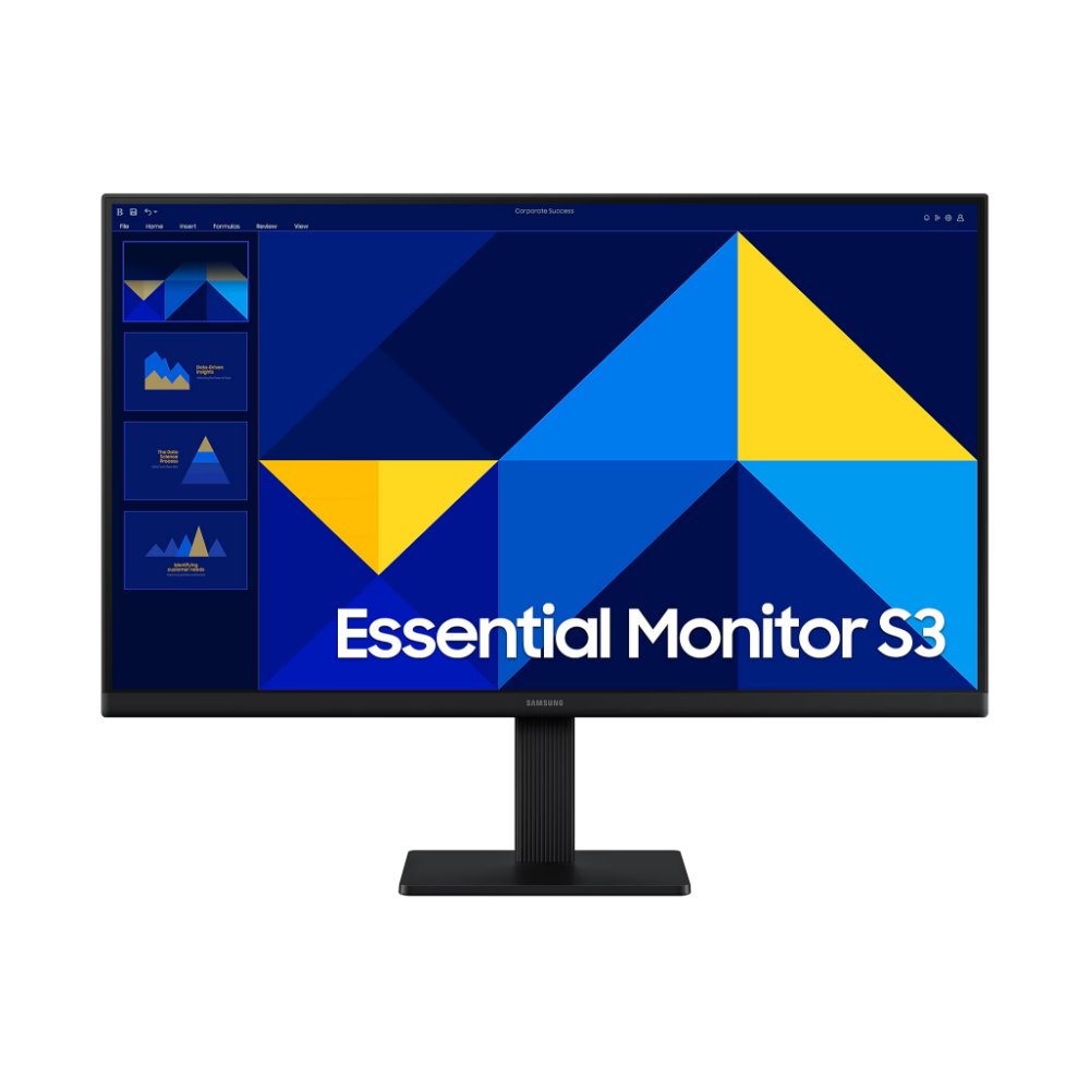 LS24D300GANXZA Monitor Samsung FHD Plano de 24 Ultra delgado panel IPS, modo para cuidado ocular y eco saving plus Resolución 1920X1080 (16:9) plano Contraste tipico: 1000:1 a 250nit Tiempo de respuesta: 4ms (GTG) tasa de refresco 100 HZ AMD FreeSync Conectividad: VGA, HDMI (incluye CableHDMI) VESA - Imagen 1