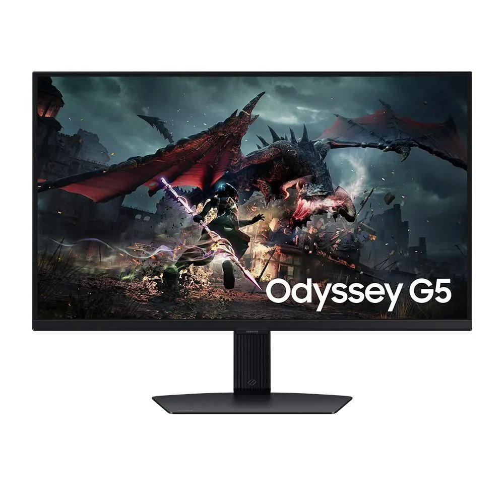 LS27DG500ENXZA Monitor Samsung PLANO gamer Odyssey 27 Panel IPS Pivot - Altura ajustable Color Negro Brillo: 350cd/m2 Relacion de Aspecto 16:9 Cont: 1000:1(Typ) HDR10 Res: 2560X1140 1 ms 180 HZ Conectividad DP 2.2 HDMI 2.2 Auricular Eye Saver Mode, Flicker Free, Windows Certification , FreeSync Premium, Screen Size Optimizer, Black Equal - Imagen 1