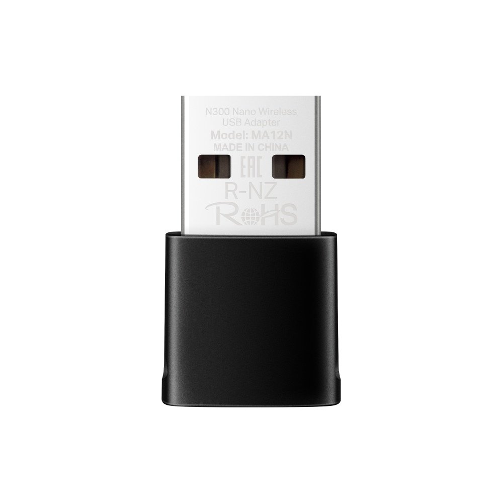 MA12N Adaptador de Red Mercusys nano USB inalámbrico N300 - Imagen 1