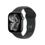 Apple Watch Series 11 GPS 42mm Jet Black Aluminium Case with Black Sport Band - S/M