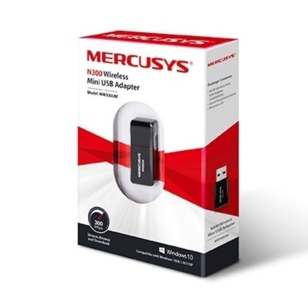 MW300UM Adaptador Mini MERCUSYS USB 20 Inalámbrico de 300Mbps COLOR Negro - Imagen 1