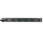 RS-1215-20T Barra de contactos Eaton Tripp Lite para instalación en rack 1U, 120V, 20A, L5-20P, 12 tomacorrientes (6 adelante, 6 atrás), cable de 4.57 m [15 pies]