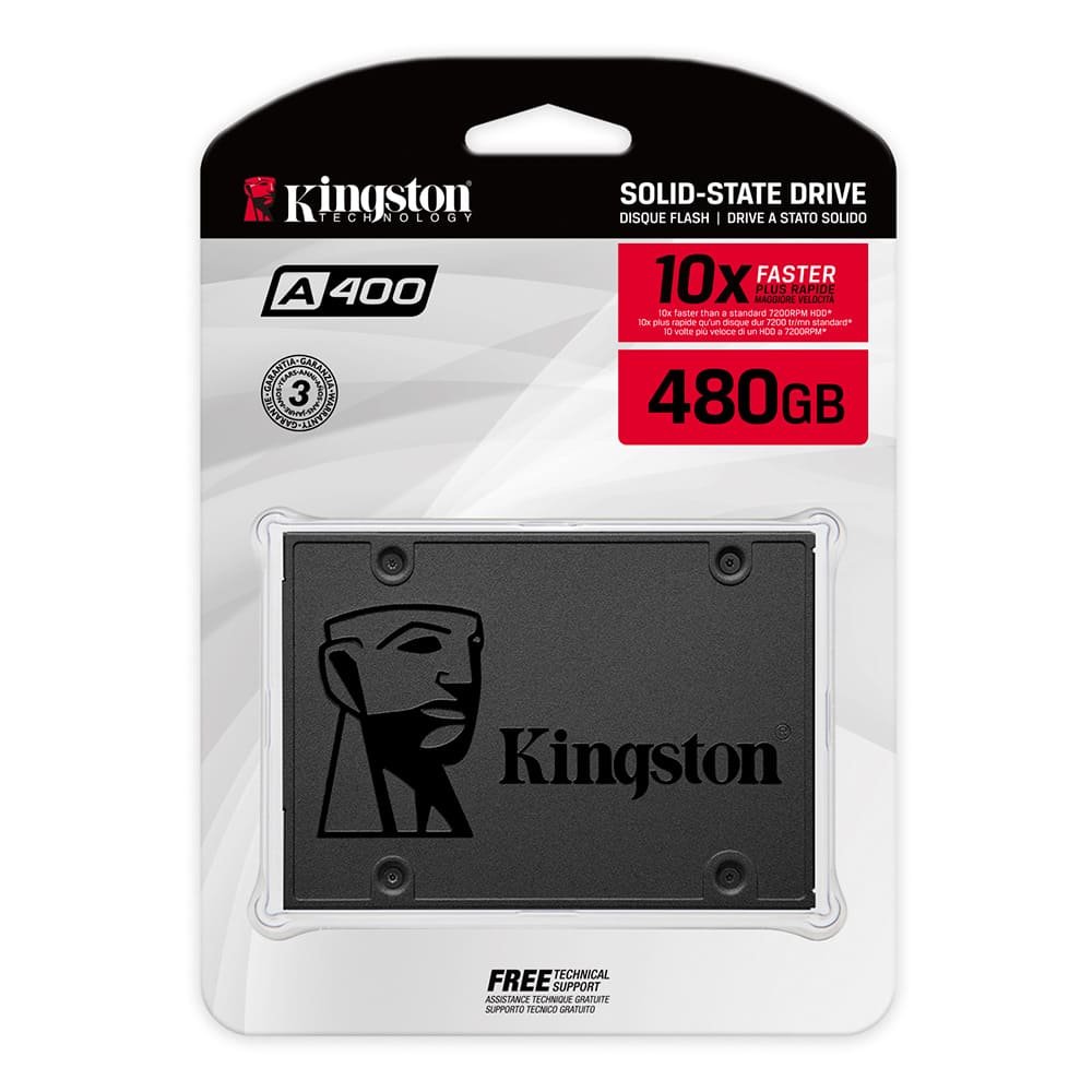 SA400S37480G Unidad De Estado Solido SSD KINGSTON A400 480GB 2.5 COLOR Negro - Imagen 1