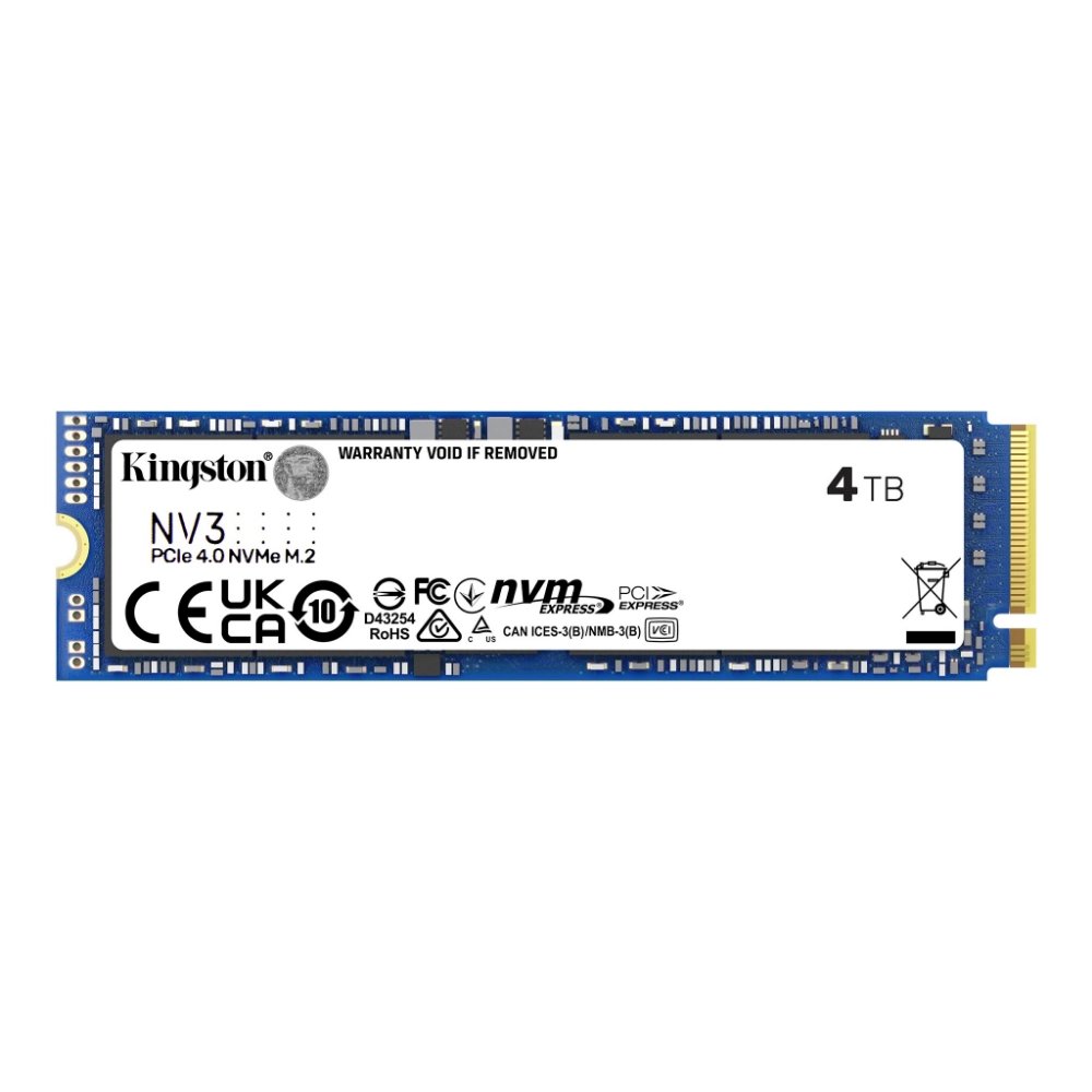 SNV3S4000G-2 Unidad de estado solido ssd kingston 4000G NV3 M.2 2280 PCIe 4.0 NVMe - Imagen 1
