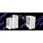 XPG STARKER AIR BTF, Blanco, soporta placas base con diseño de conector inverso, Torre Media ATX, 2.5'' y 3.5'' pulgadas x2, I/O: USB-C x1, USB-A x2, Audio HD x1, control LED x1, Reinicio x1, Poder x1, Ventilador ARGB: 4 x Ventiladores de 120mm (Frontal x3, Trasero x1), Ventilador: (Trasero x1), 2 Años de Garantía